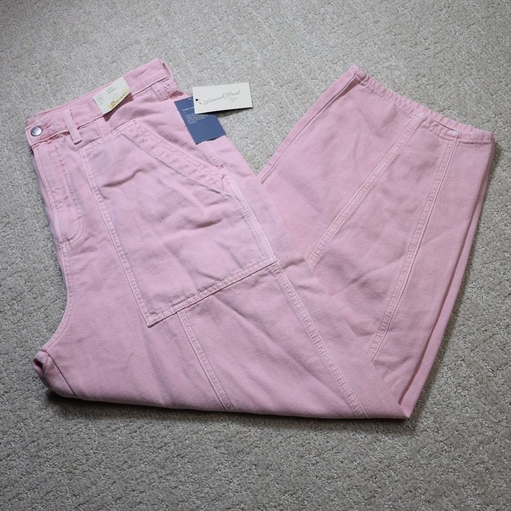 Universal Thread Womens High Rise Easy Barrel Jeans Pink Size 14 N-041